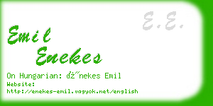 emil enekes business card